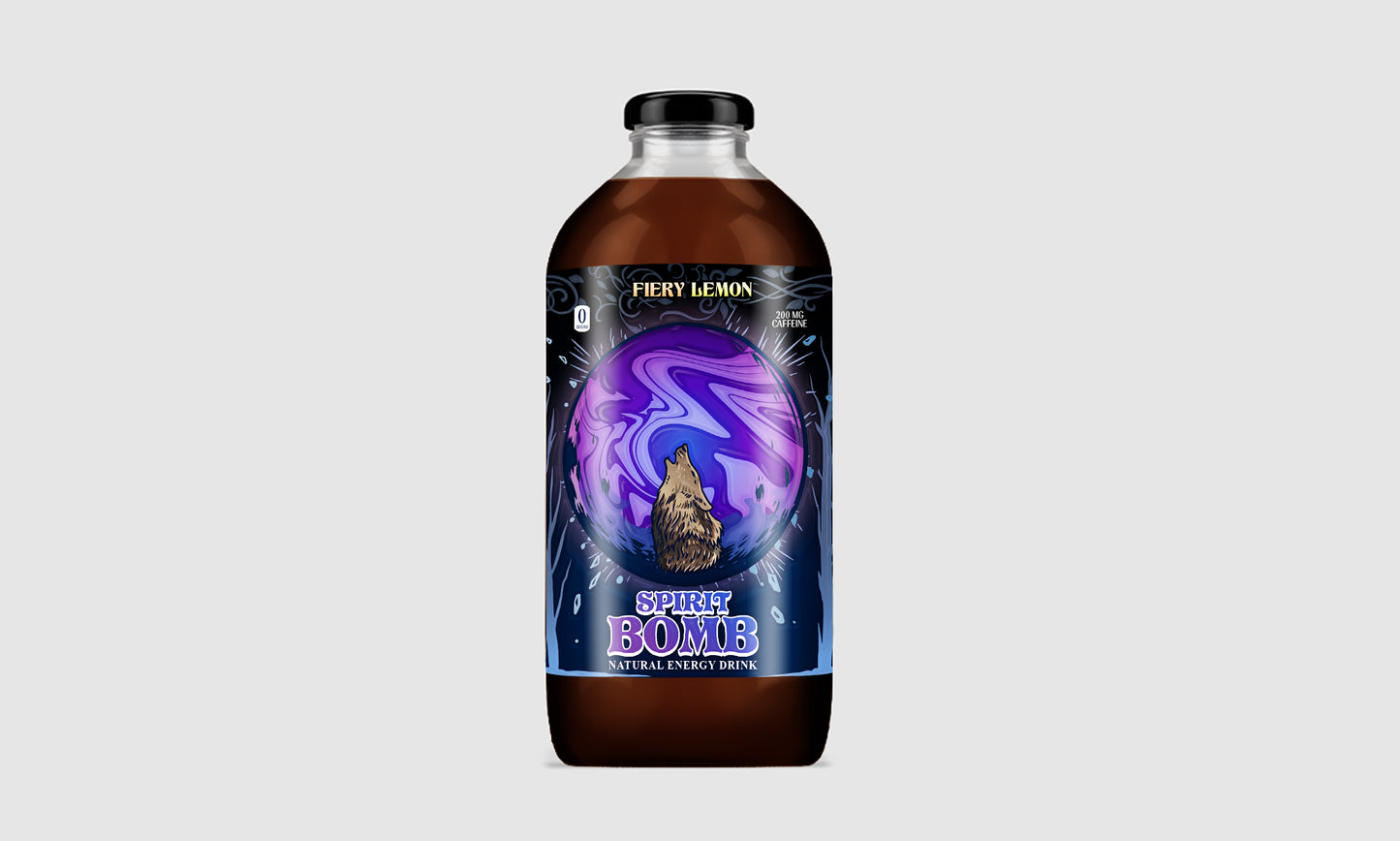 Spirit Bomb Energy Drink--Fiery Lemon (Pack of 9)